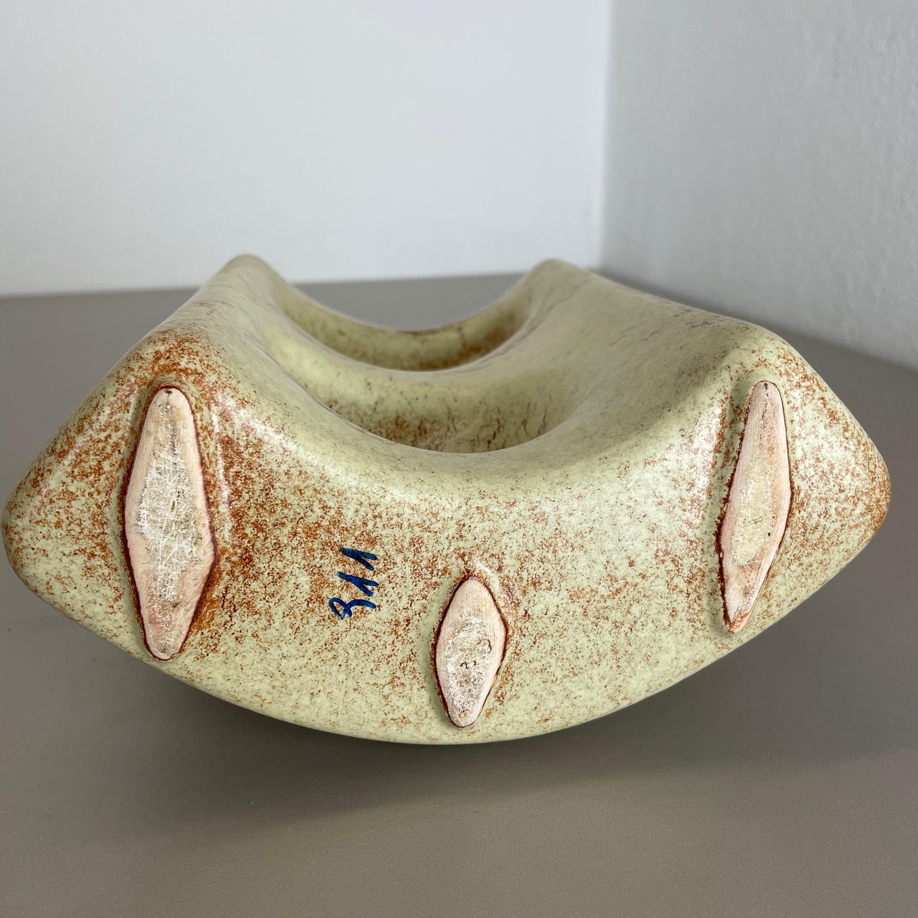 Unique Ceramic Studio Pottery Vase by Bertoncello Schiavon Ceramics, Italy 1970s For Sale 11