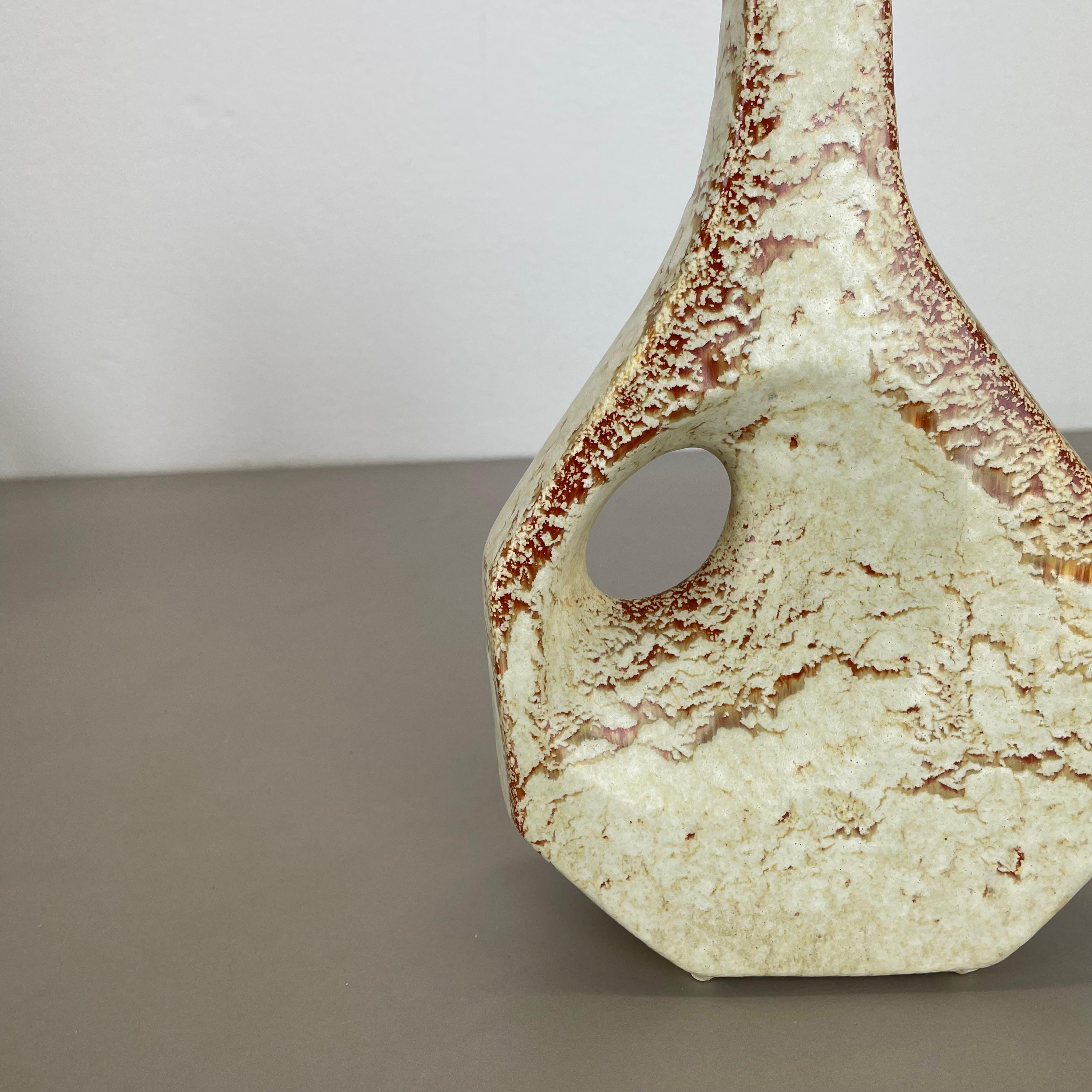 Mid-Century moderno Vaso unico in ceramica Studio Pottery di Bertoncello Schiavon Ceramics, Italia anni '70 in vendita