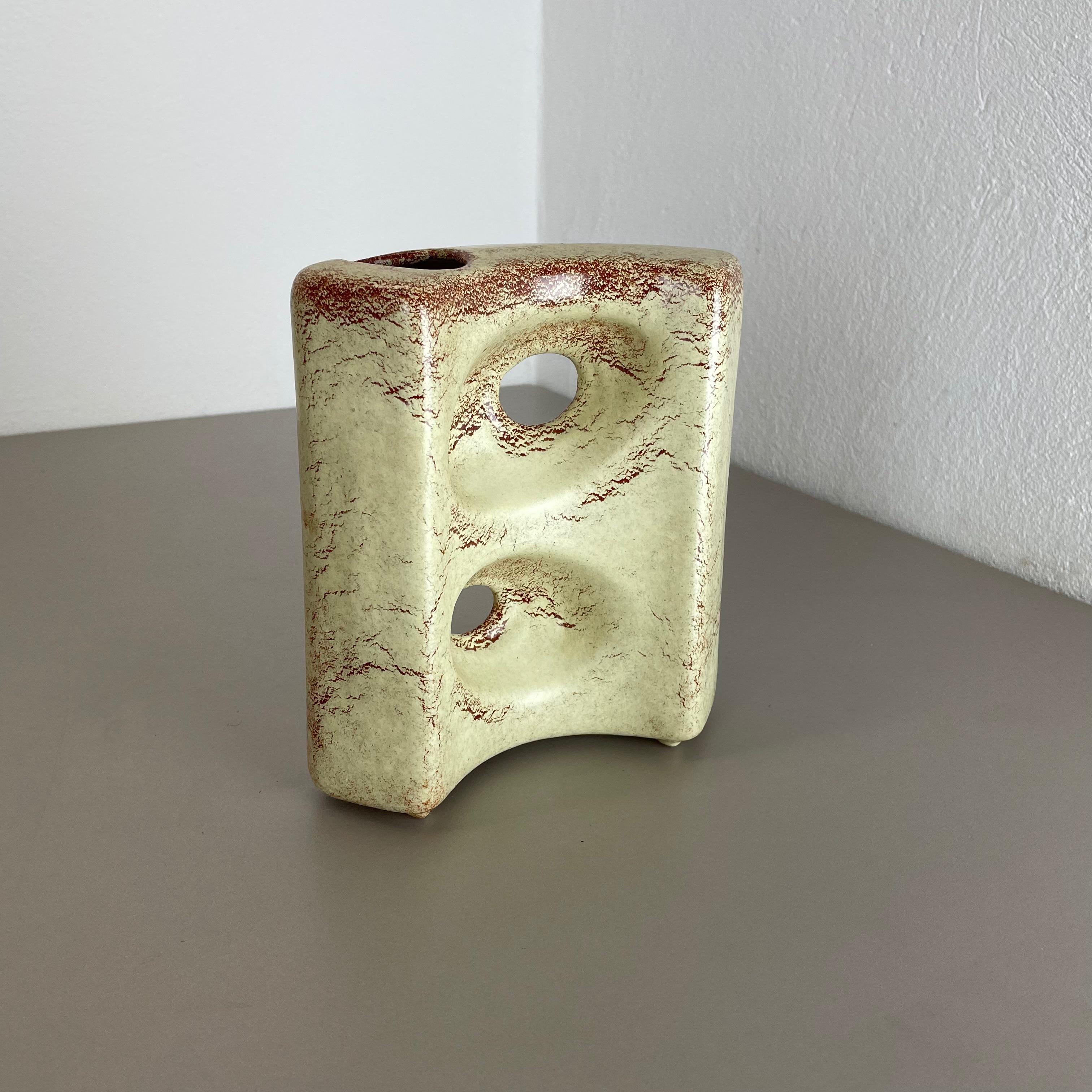 Allemand Vase unique en céramique de studio par Bertoncello Schiavon Ceramics, Italie, années 1970 en vente