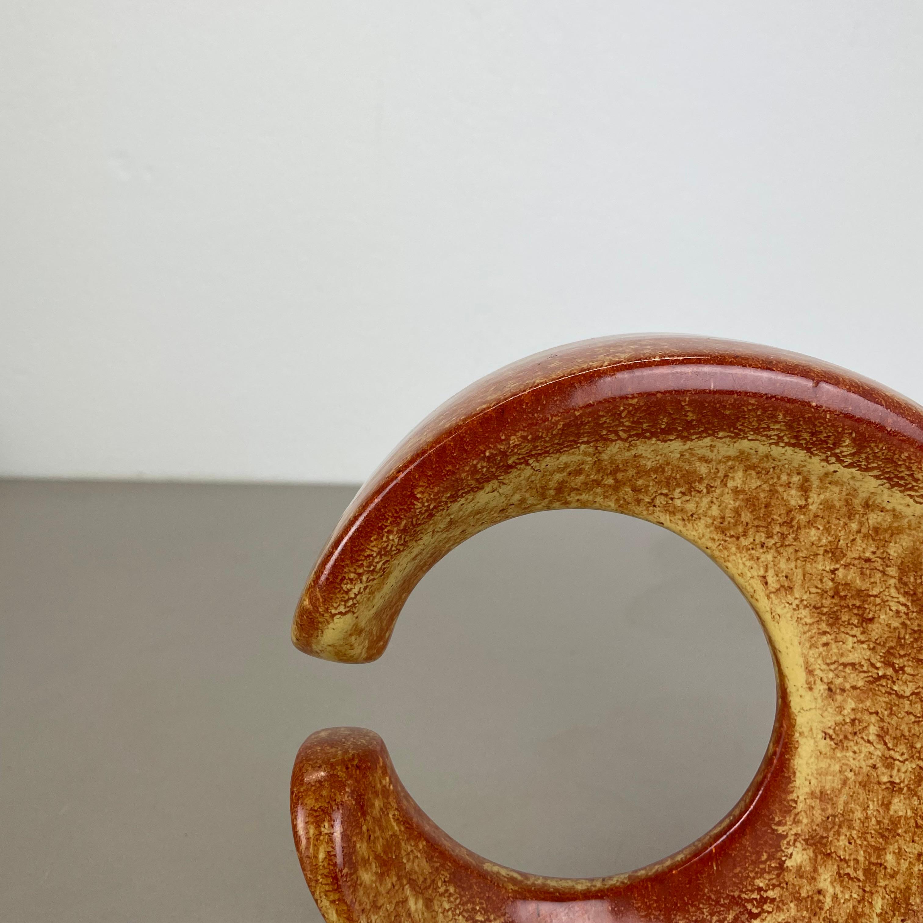 Tedesco Vaso unico in ceramica Studio Pottery di Bertoncello Schiavon Ceramics, Italia anni '70 in vendita