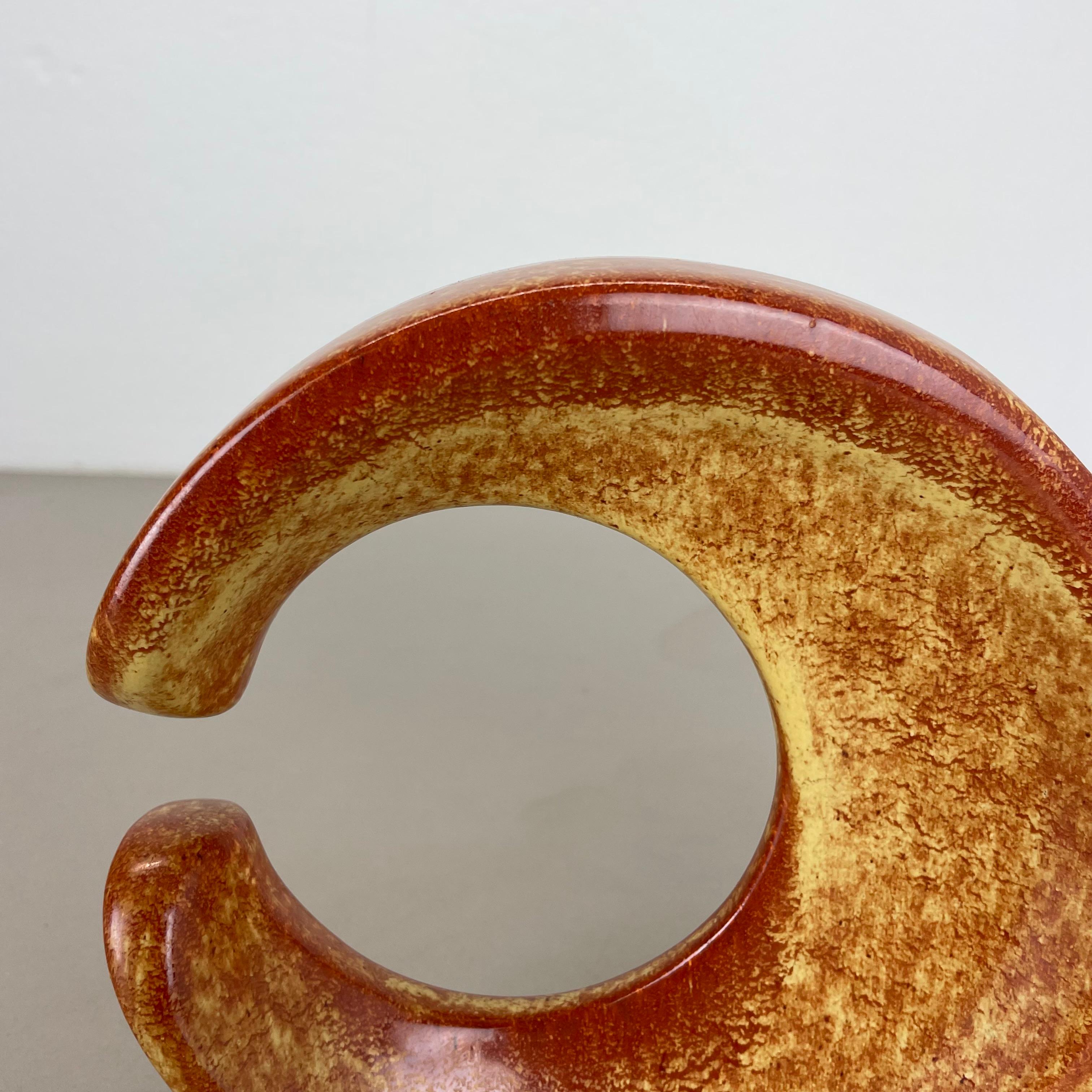 Vaso unico in ceramica Studio Pottery di Bertoncello Schiavon Ceramics, Italia anni '70 in vendita 1
