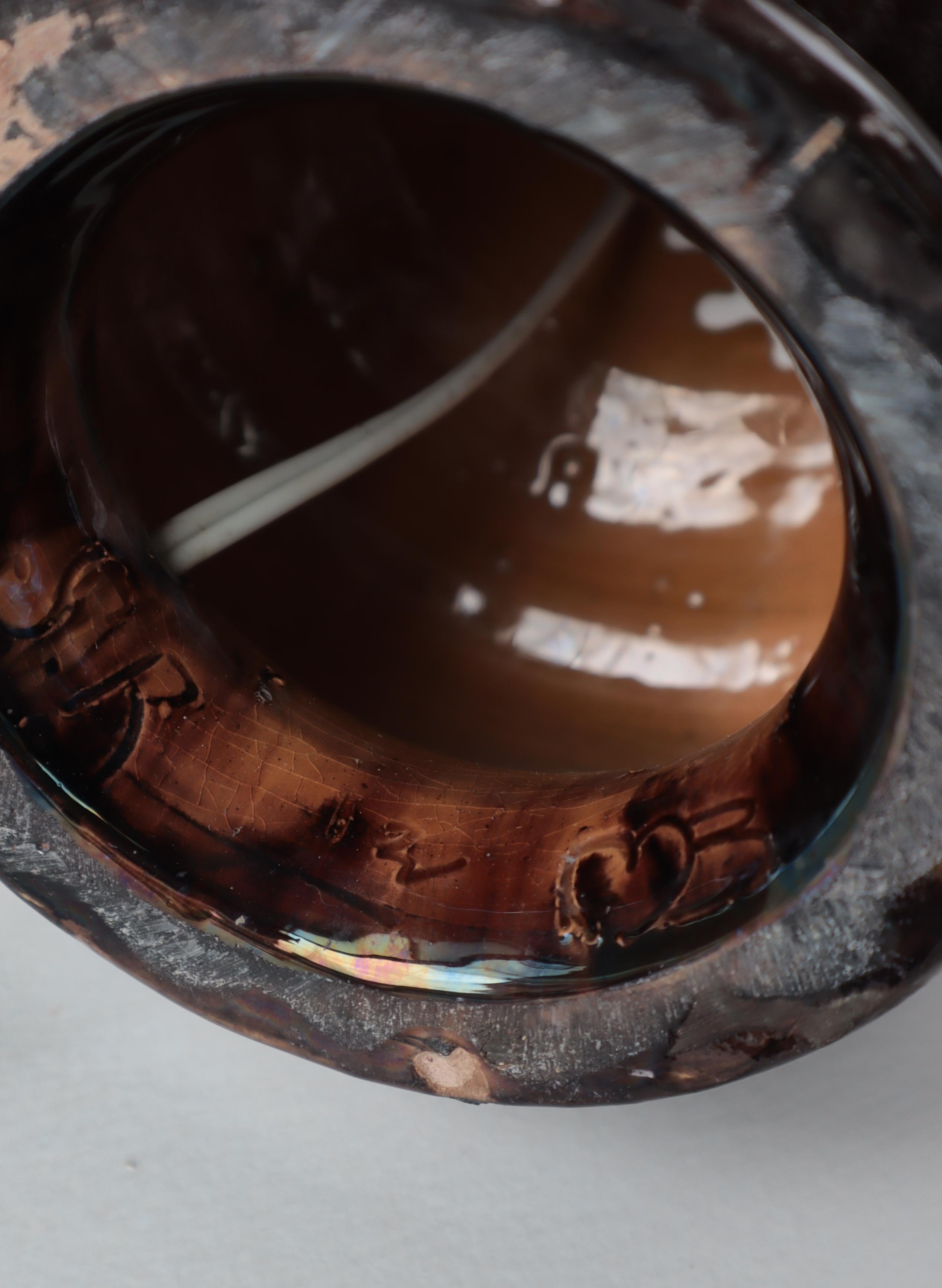 Unique Ceramic Table Lamp by Møller & Bøgely, Art Nouveau, Denmark, 1910s For Sale 8