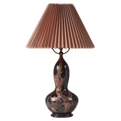 Unique Ceramic Table Lamp by Møller & Bøgely, Art Nouveau, Denmark, 1910s