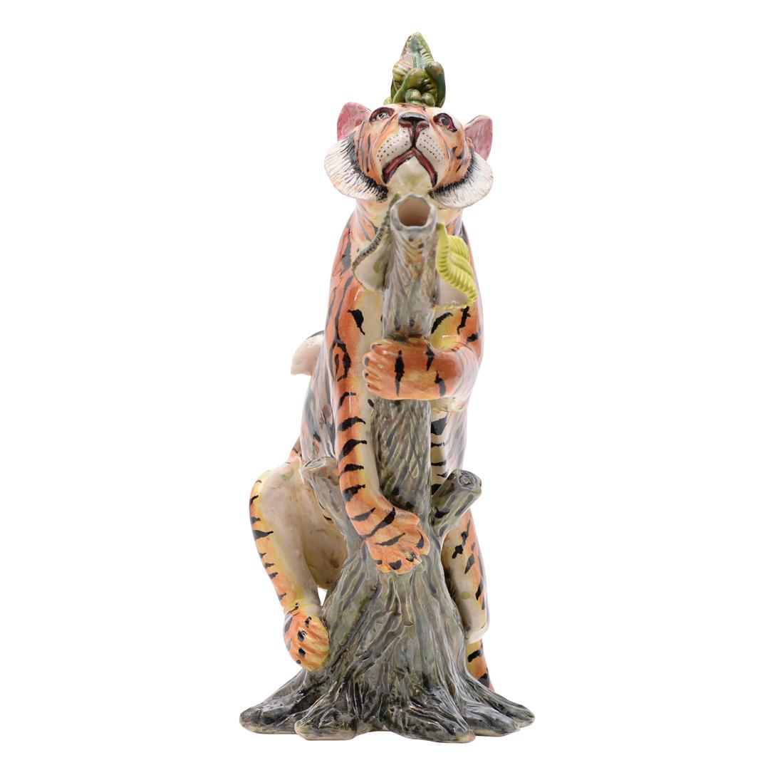 Sudafricano Unica teiera Tiger in ceramica, realizzata a mano in Sudafrica in vendita