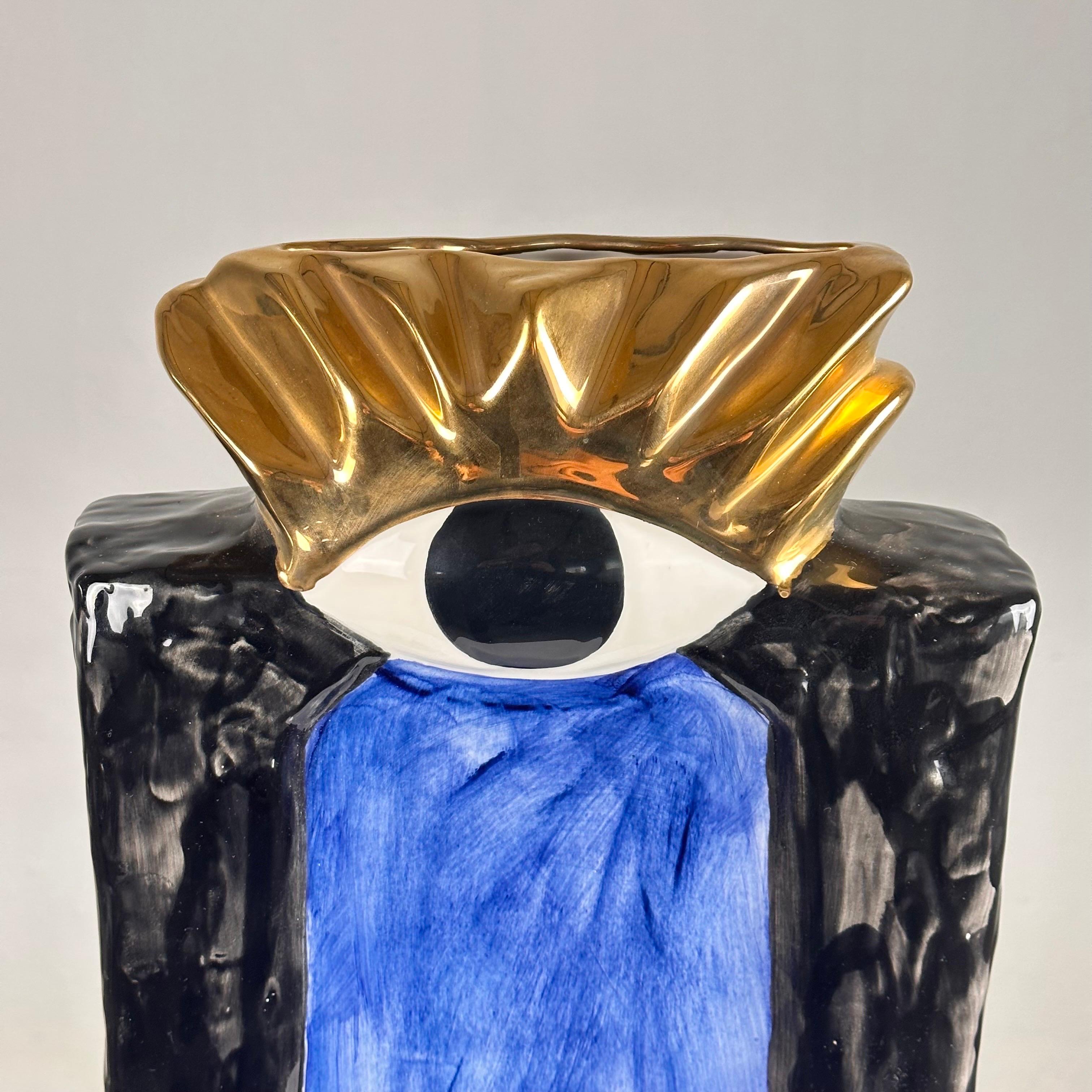 XXIe siècle et contemporain Vase unique en céramique Polifemo Uno de Riccardo Dalisi pour Cleto Munari, années 2000 en vente