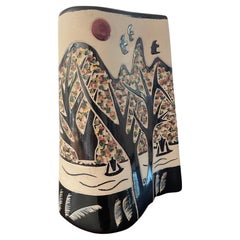 Unique ceramic vase. Probably Danish design. Unique ceramic art. Scandinavian