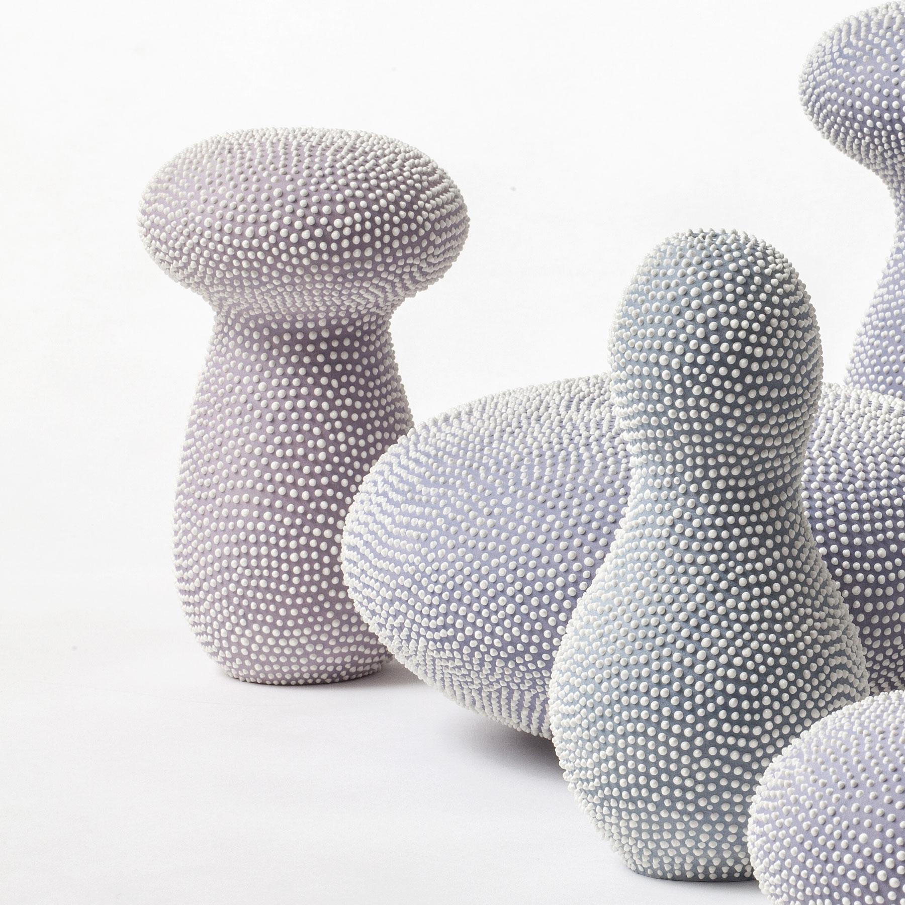 Danish Unique Lavender Ceramic Vase by Lone Skov Madsen