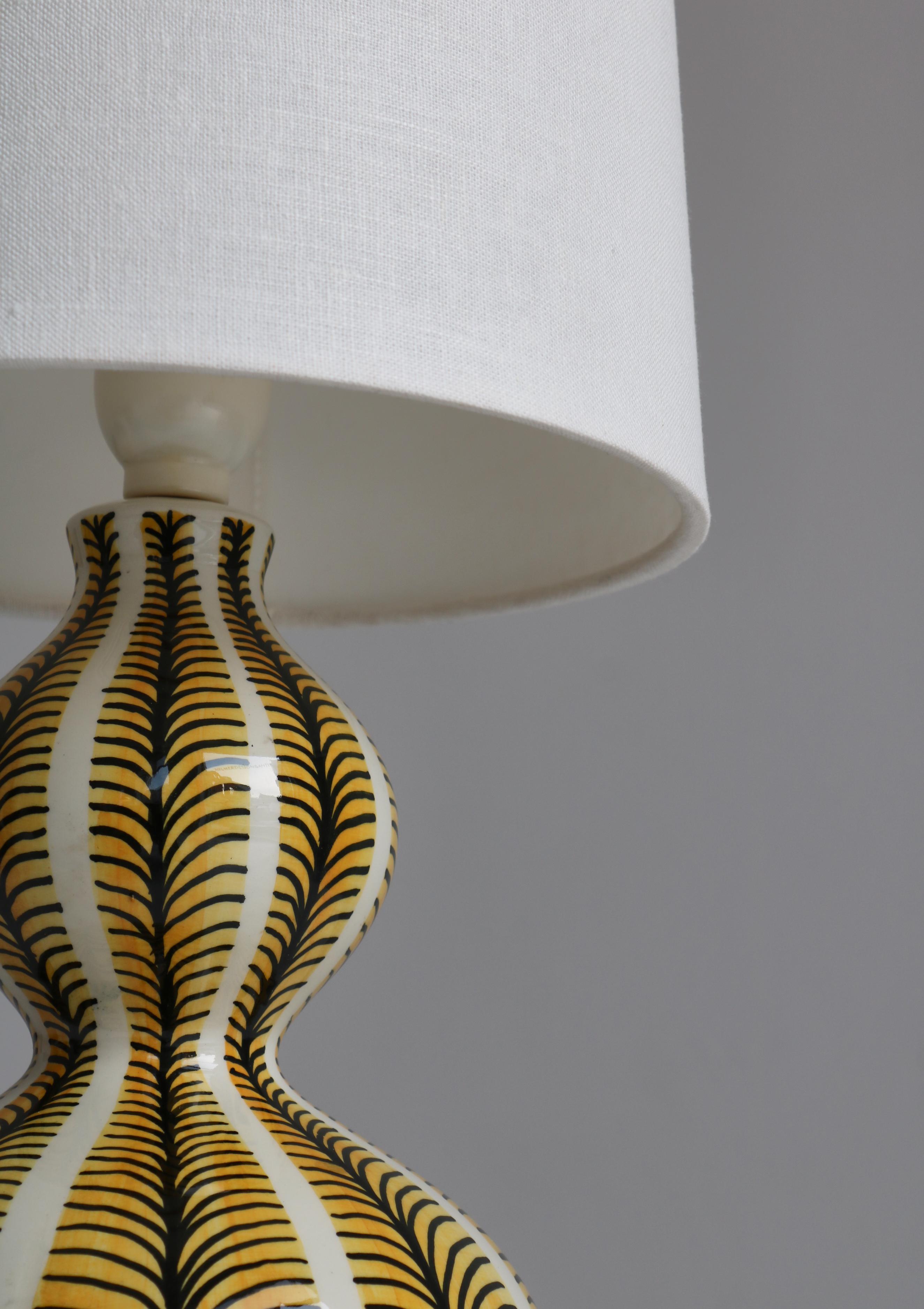 Danish Unique Ceramics Table Lamp by Eva & Johannes Andersen, Denmark, 1950s For Sale