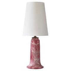 Unique Ceramics Table Lamp Pink Glazing, "Hegnetslund", Copenhagen, 1930s