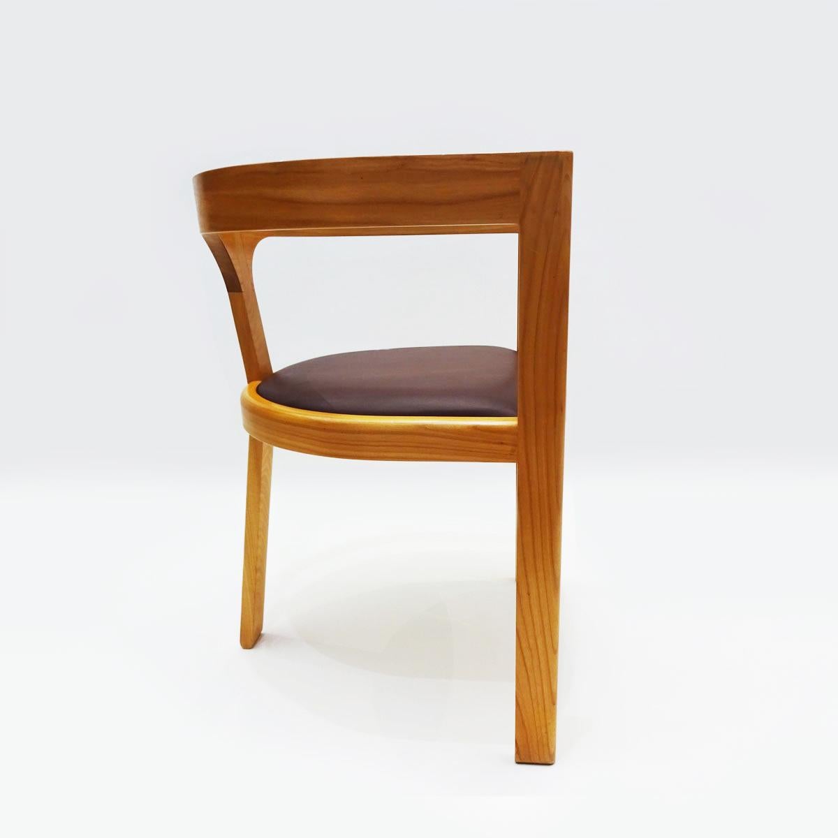A unique first Edition 1999 desk or side chair in cherrywood and leather by Danish Master Craftsmen Rud Thygesen and Niels Roth Andersen

Famous for producing furniture for Danish King Frederik IX in 1970 Rud Thygesen and Johnny Sørensen went on