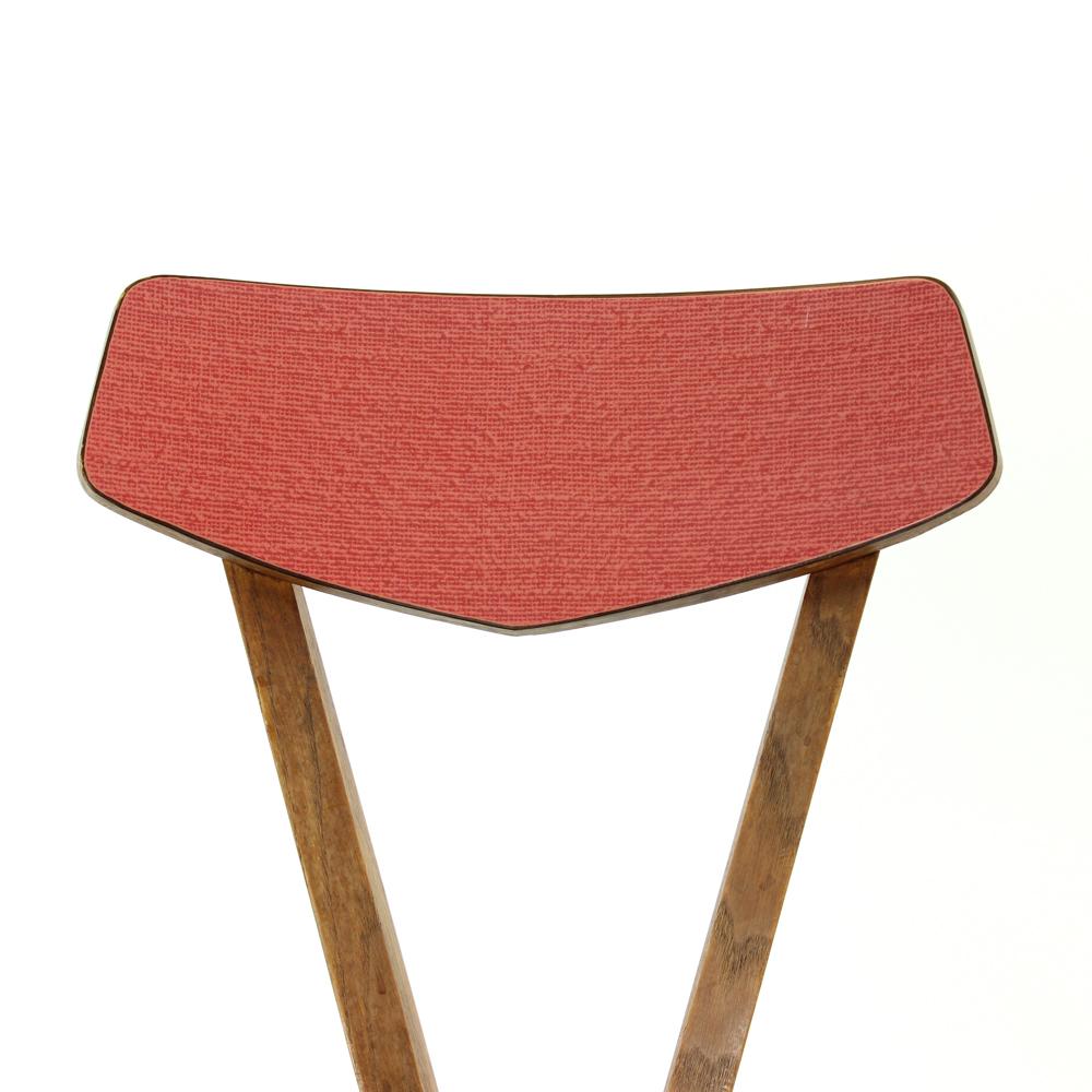 Mid-Century Modern Unique Chair in Wood and Formica, Czechoslovakia, 1970s