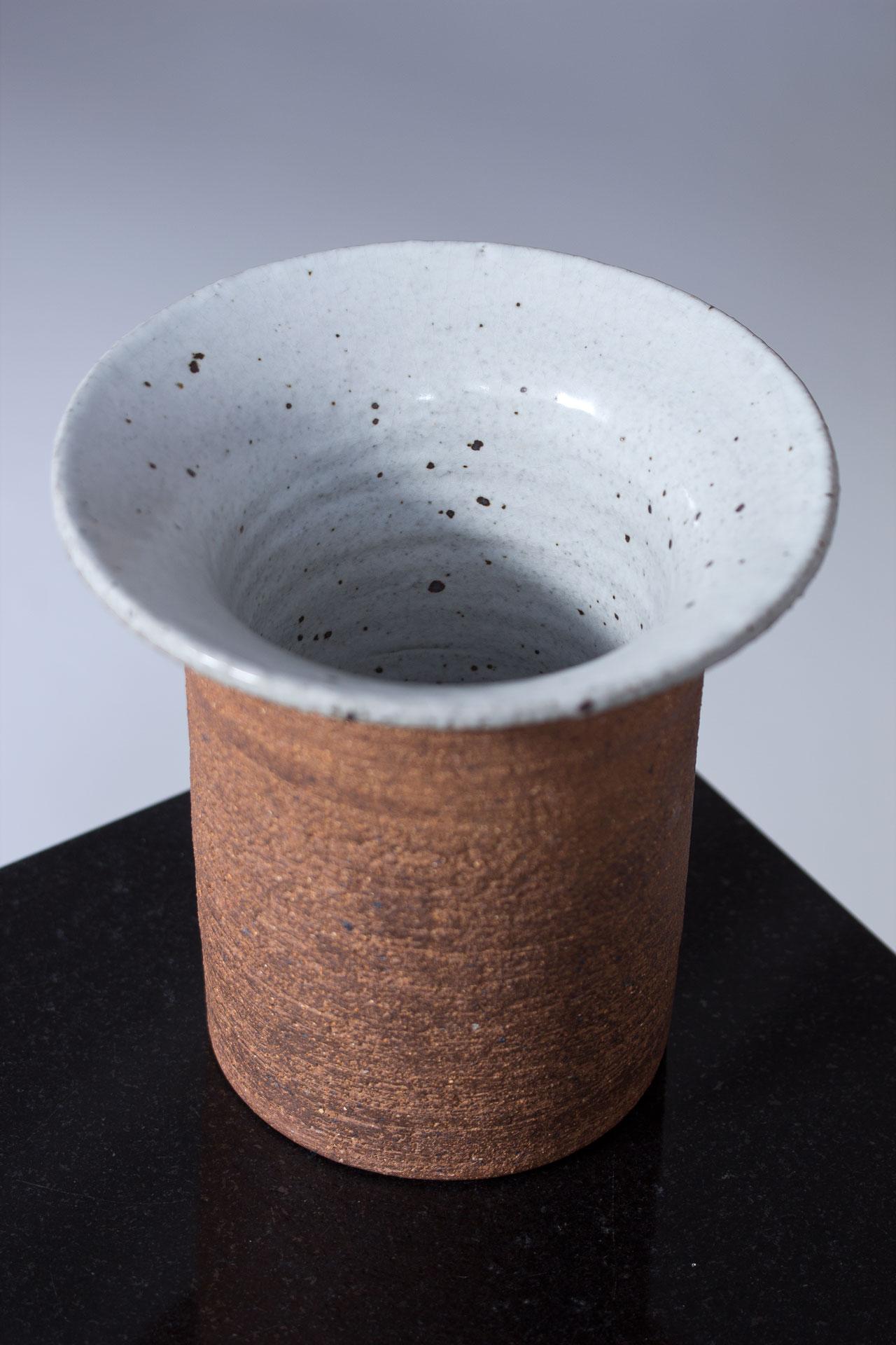 Unique Chamotte Ceramic Vase by Lisa Larson, Sweden In Good Condition For Sale In Stockholm, SE