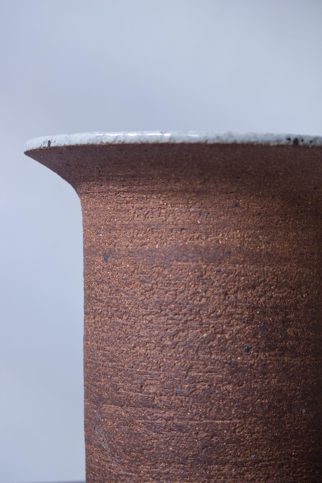 Stoneware Unique Chamotte Ceramic Vase by Lisa Larson, Sweden