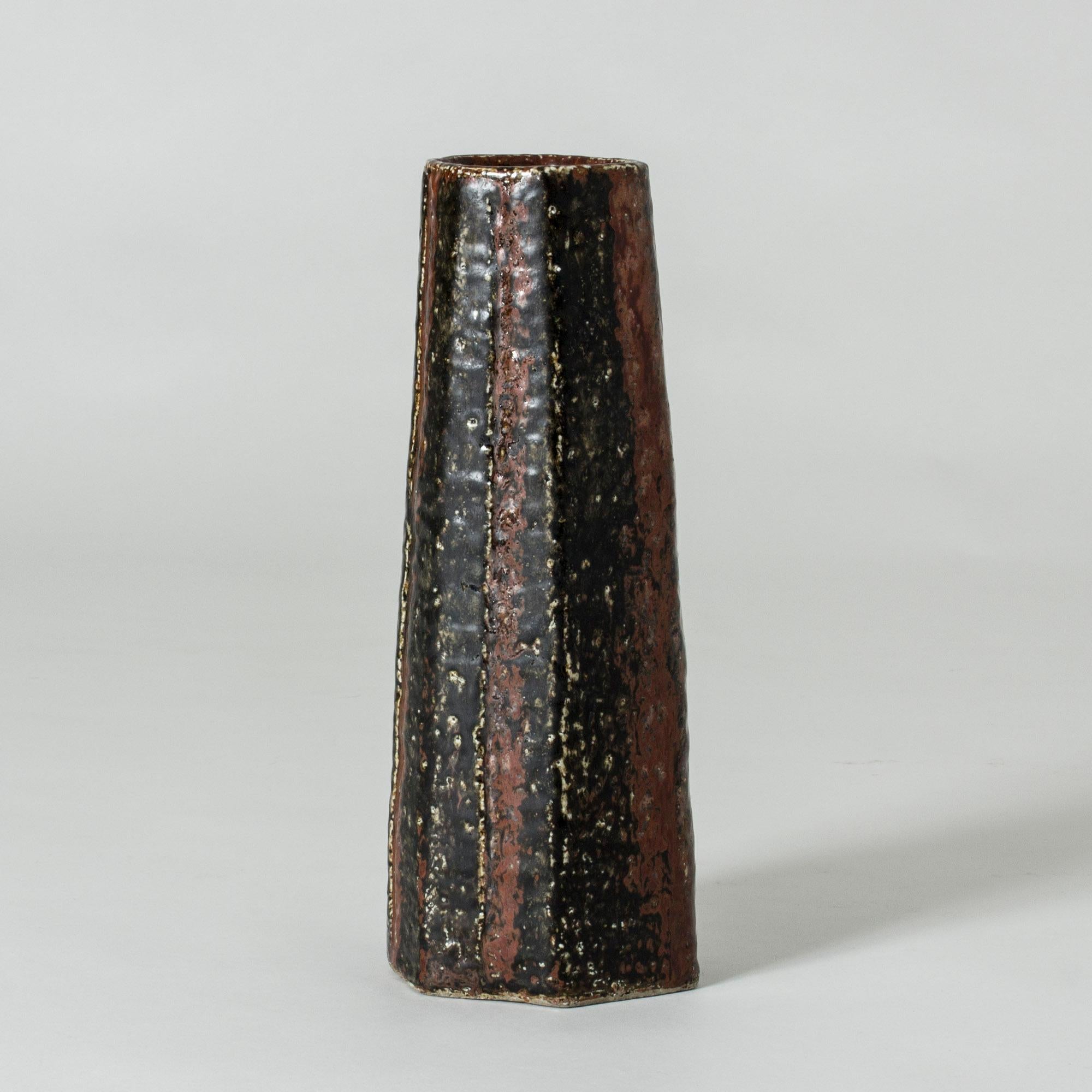 Scandinavian Modern Unique Chamotte Vase by Carl-Harry Stålhane For Sale