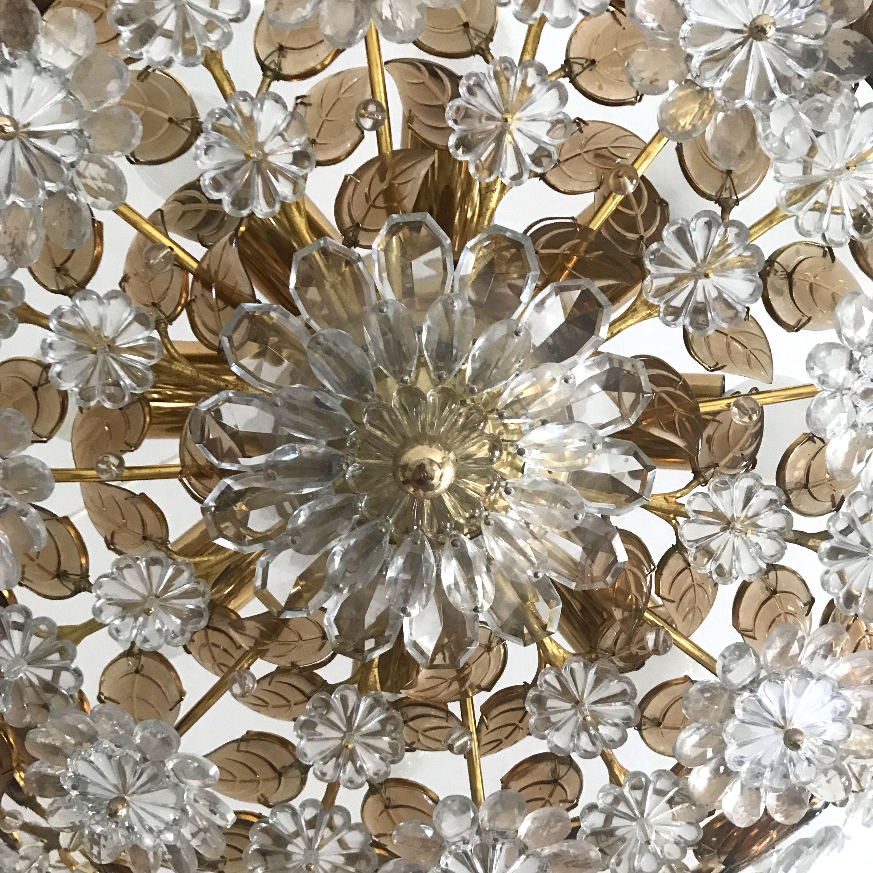 Unique Mid Century Modern Chandelier or Flush Mount by Palwa Germany 1960s For Sale 6
