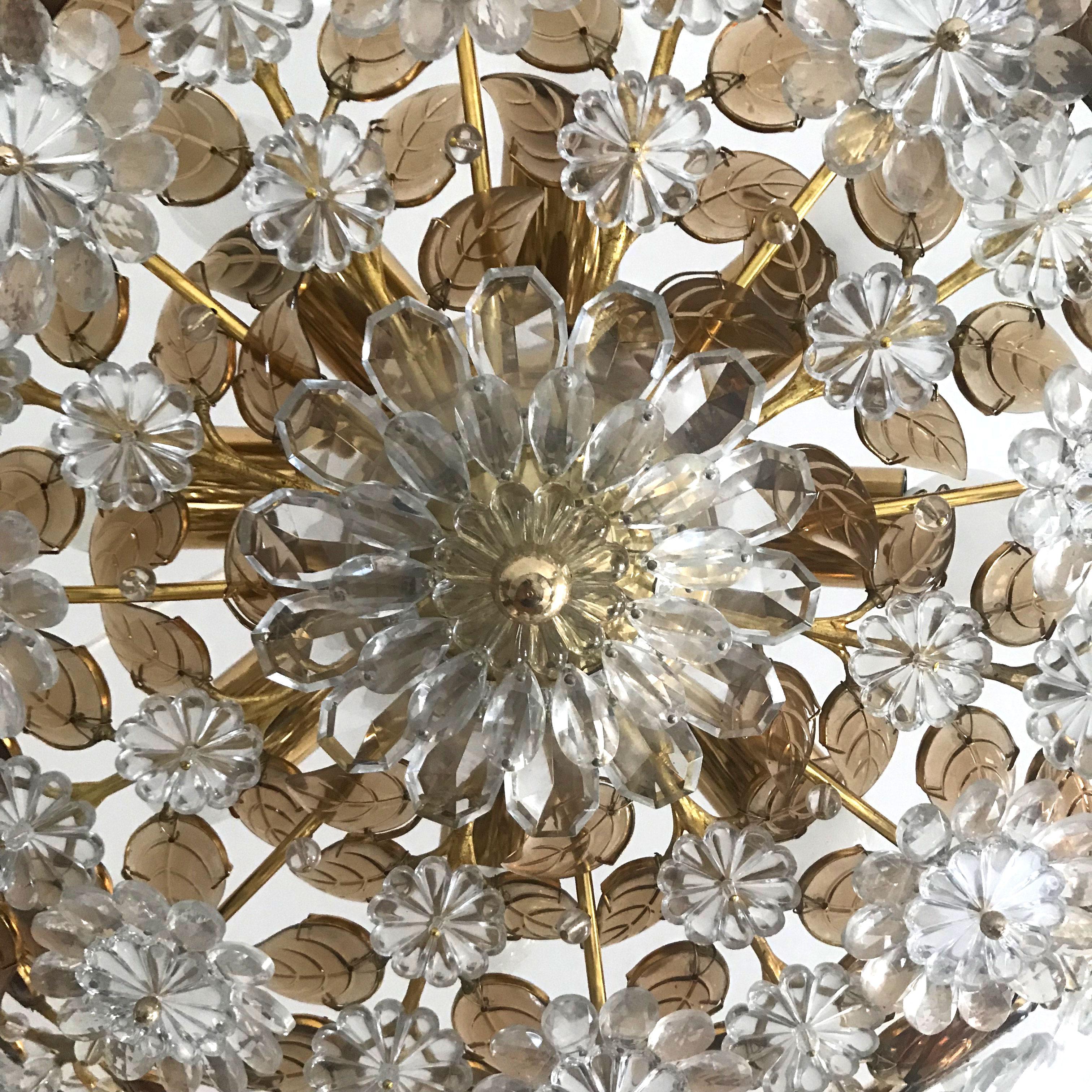 Unique Chandelier or Flush Mount in the Style of Oswald Haerdtl, Lobmeyr, 1960s For Sale 6