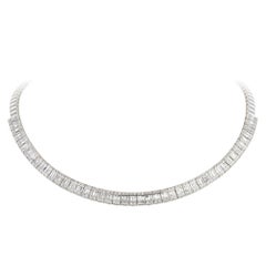 Unique Choker White Gold 18K Necklace Diamond for Her