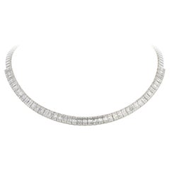 Unique Choker White Gold 18K Necklace Diamond for Her