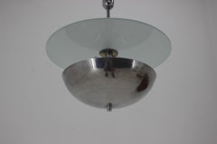 Colgante único cromado Bauhaus, años 30
