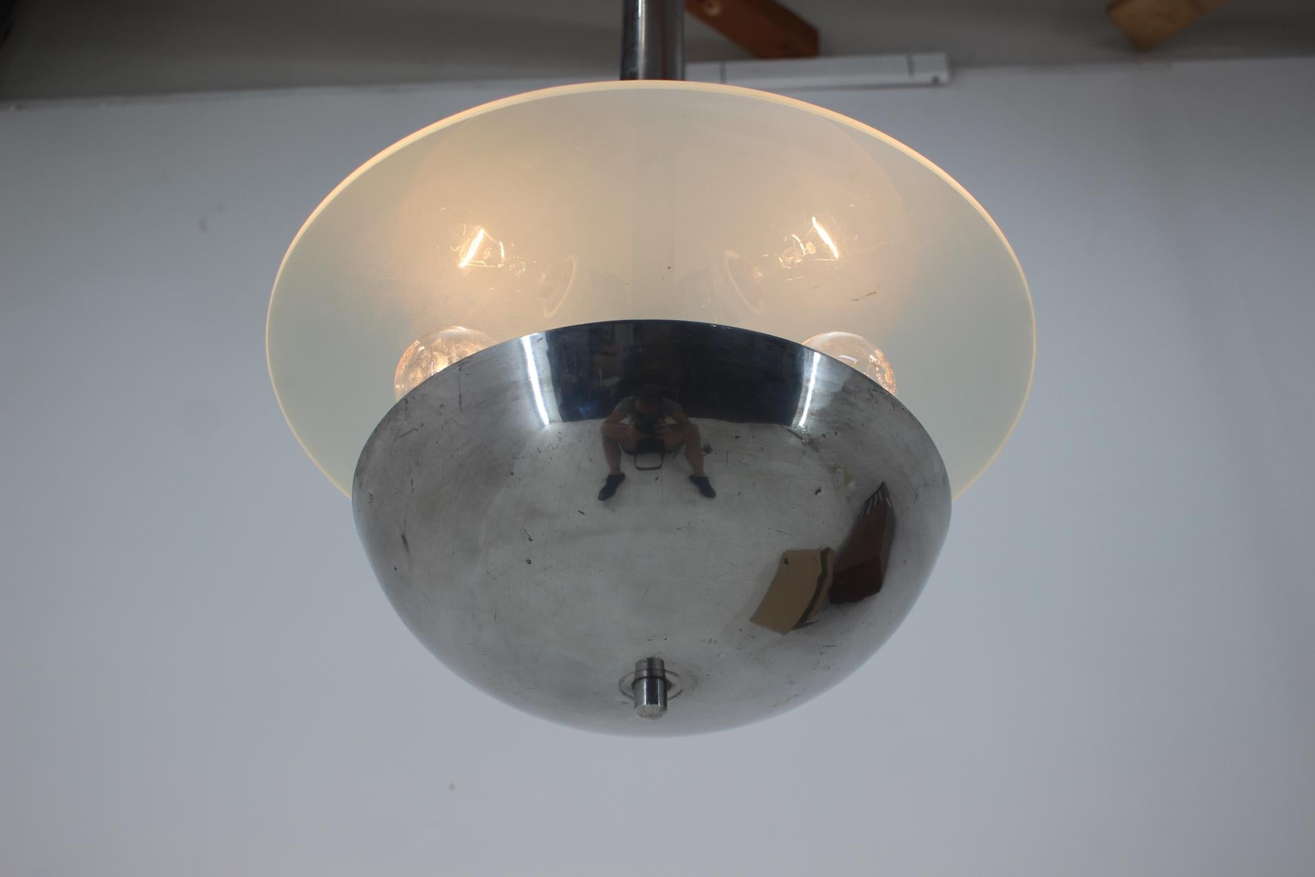 Ceco Pendente Bauhaus cromato unico, anni '30 in vendita