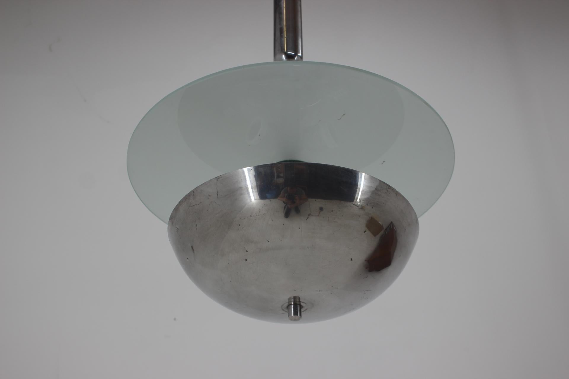 Pendente Bauhaus cromato unico, anni '30 in vendita 1