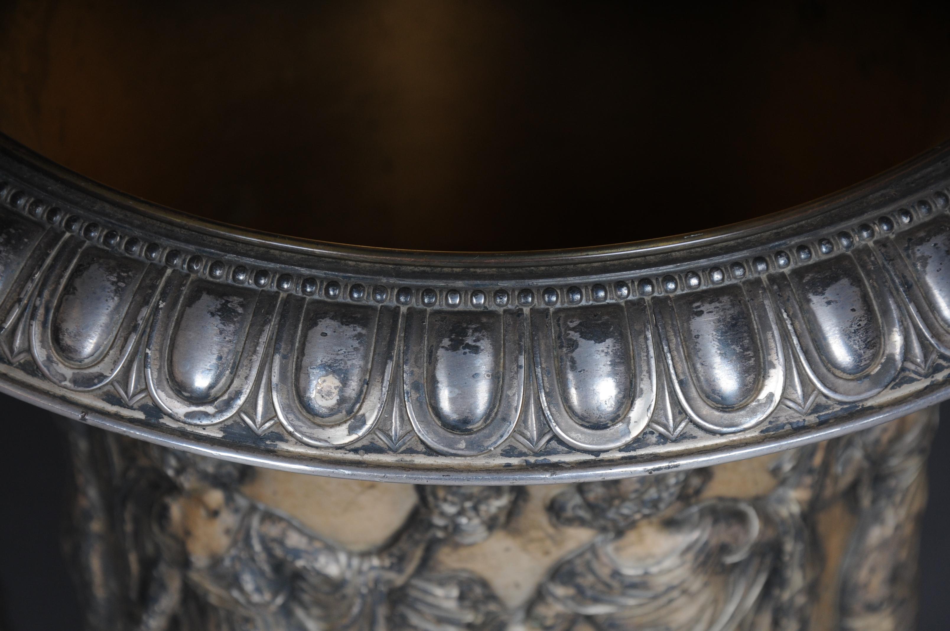 Unique Classicist Amphoras / Crater Vase WMF Silver, circa 1900 For Sale 4