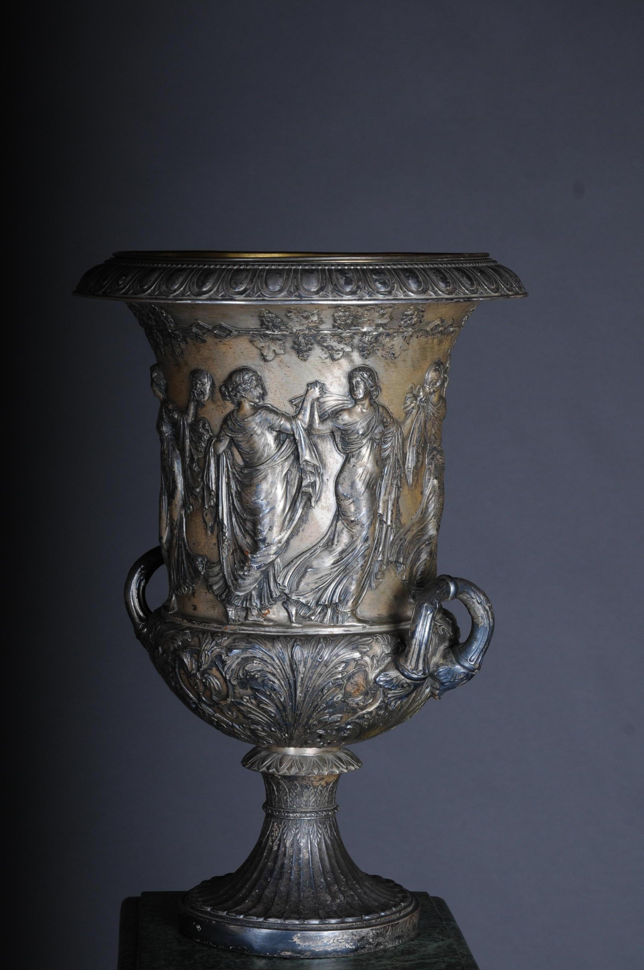 Unique Classicist Amphoras / Crater Vase WMF Silver, circa 1900 For Sale 1