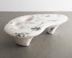 Unique Coffee Table in Black and White Gypsum by Rogan Gregory