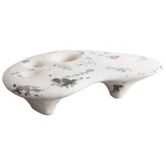 Unique Coffee Table in Black and White Gypsum by Rogan Gregory