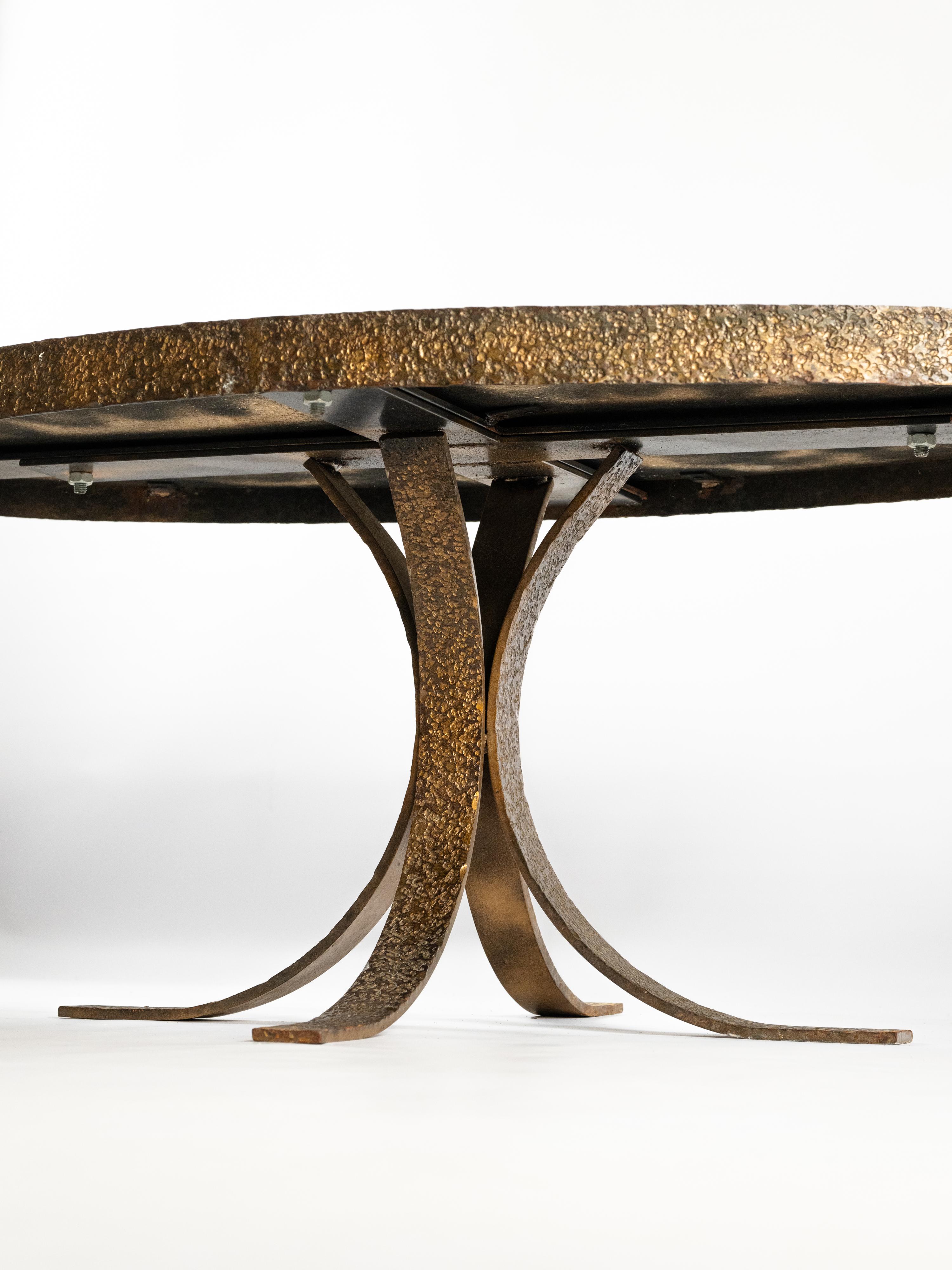 Table basse unique en céramique Georges Pelletier pour La Roue Vallauris en vente 8