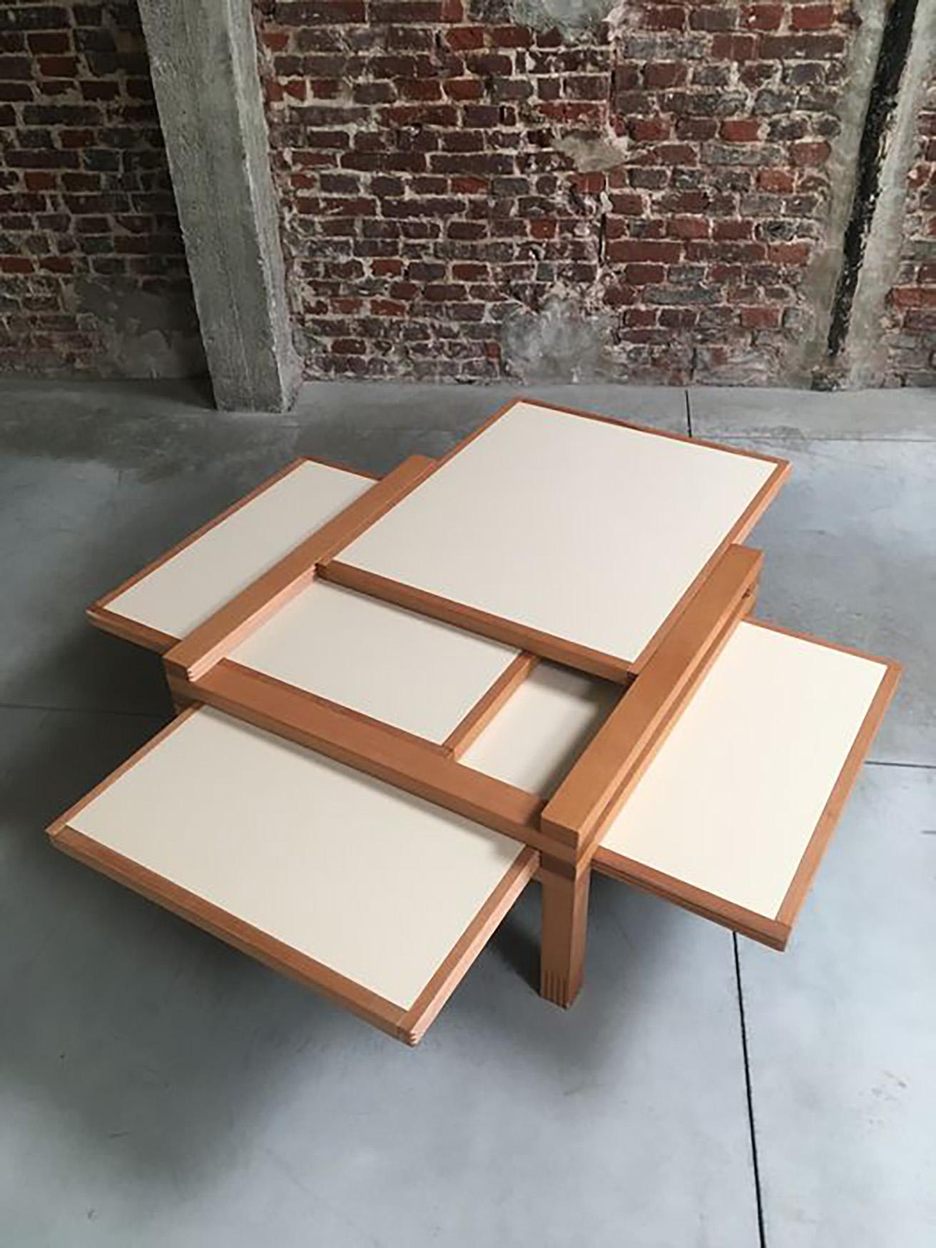 Unique Coffee Table Manufactured by Bellato and Designed by Bernard Vuarnesson In Excellent Condition In Saint Ouen, FR