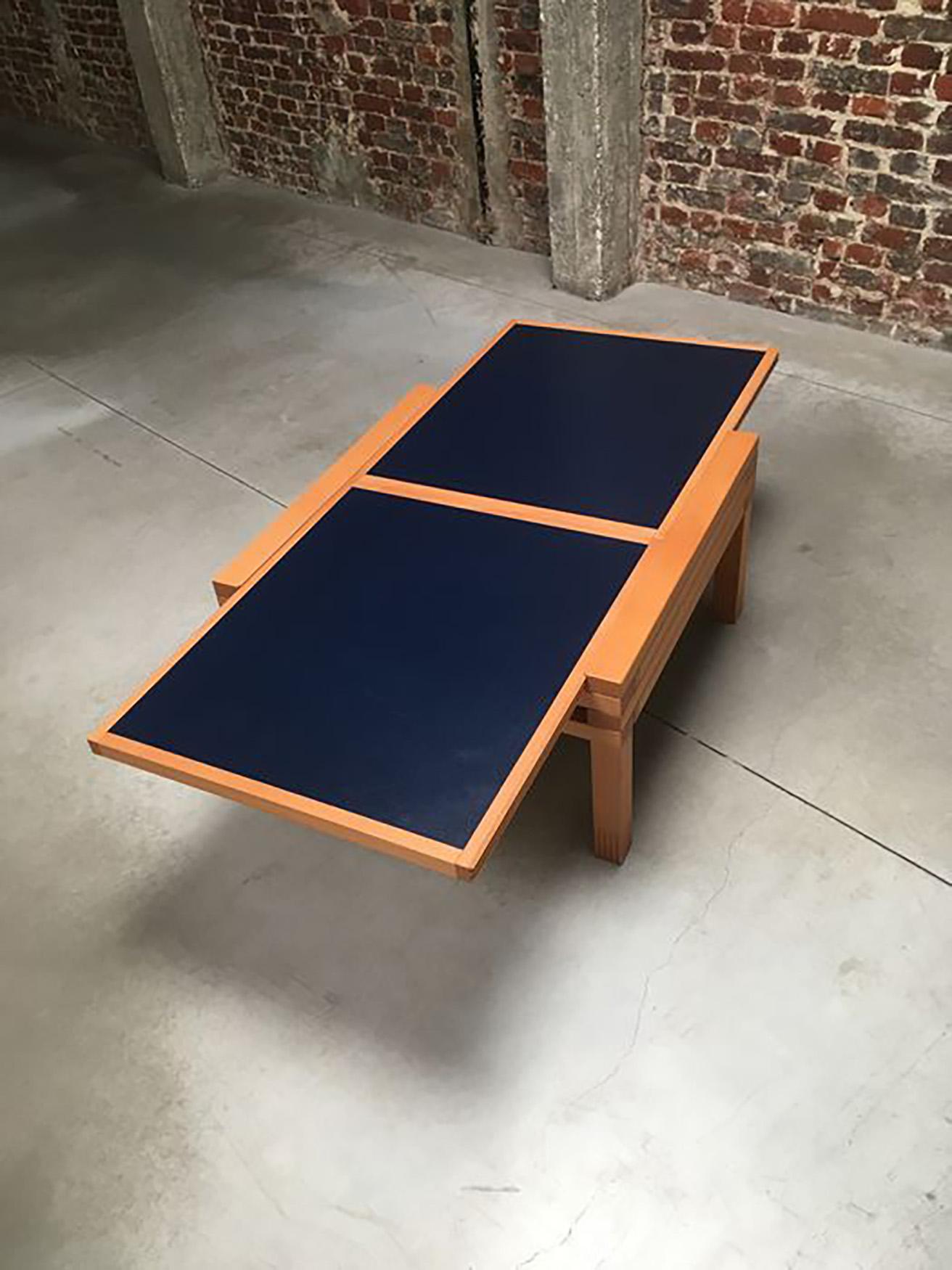 Wood Unique Coffee Table Manufactured by Bellato and Designed by Bernard Vuarnesson