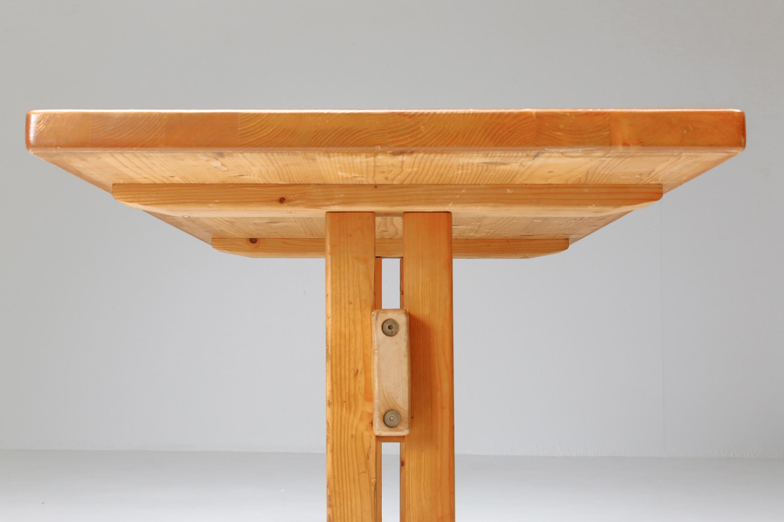 Pine Perriand Tables, French Modernism For Sale 9