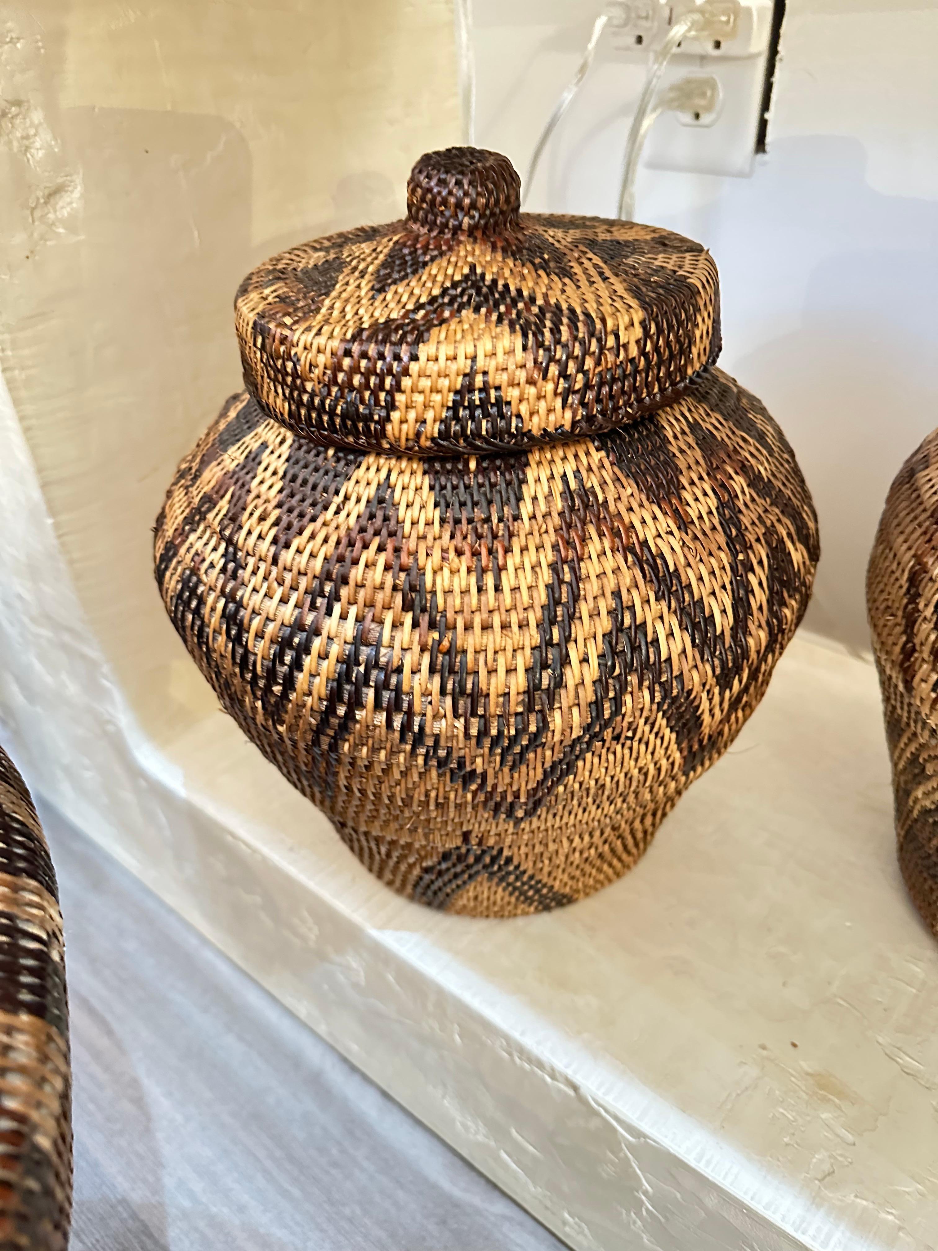 20th Century Unique Collection of African Decorative Baskets 