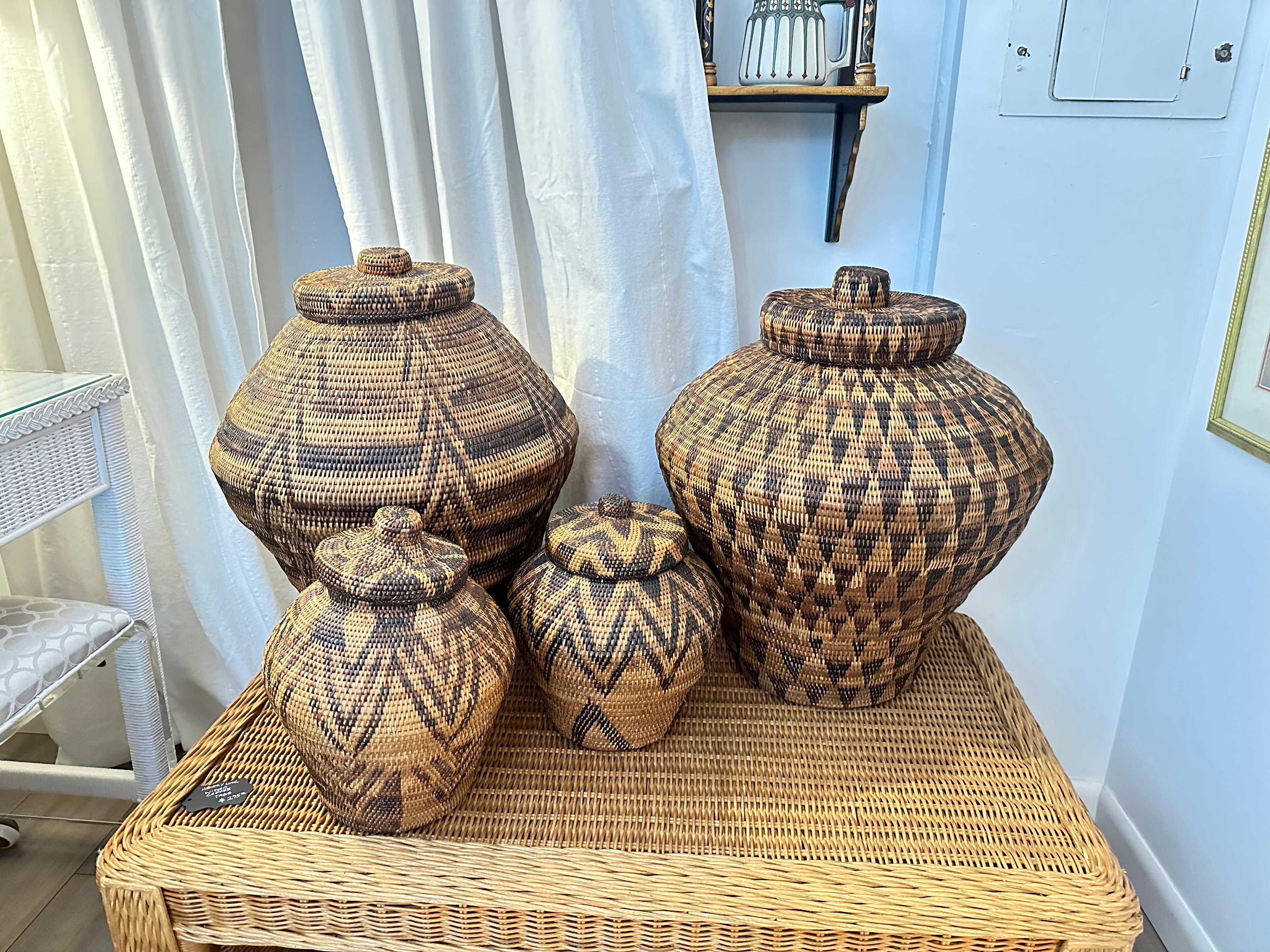 Unique Collection of African Decorative Baskets  1