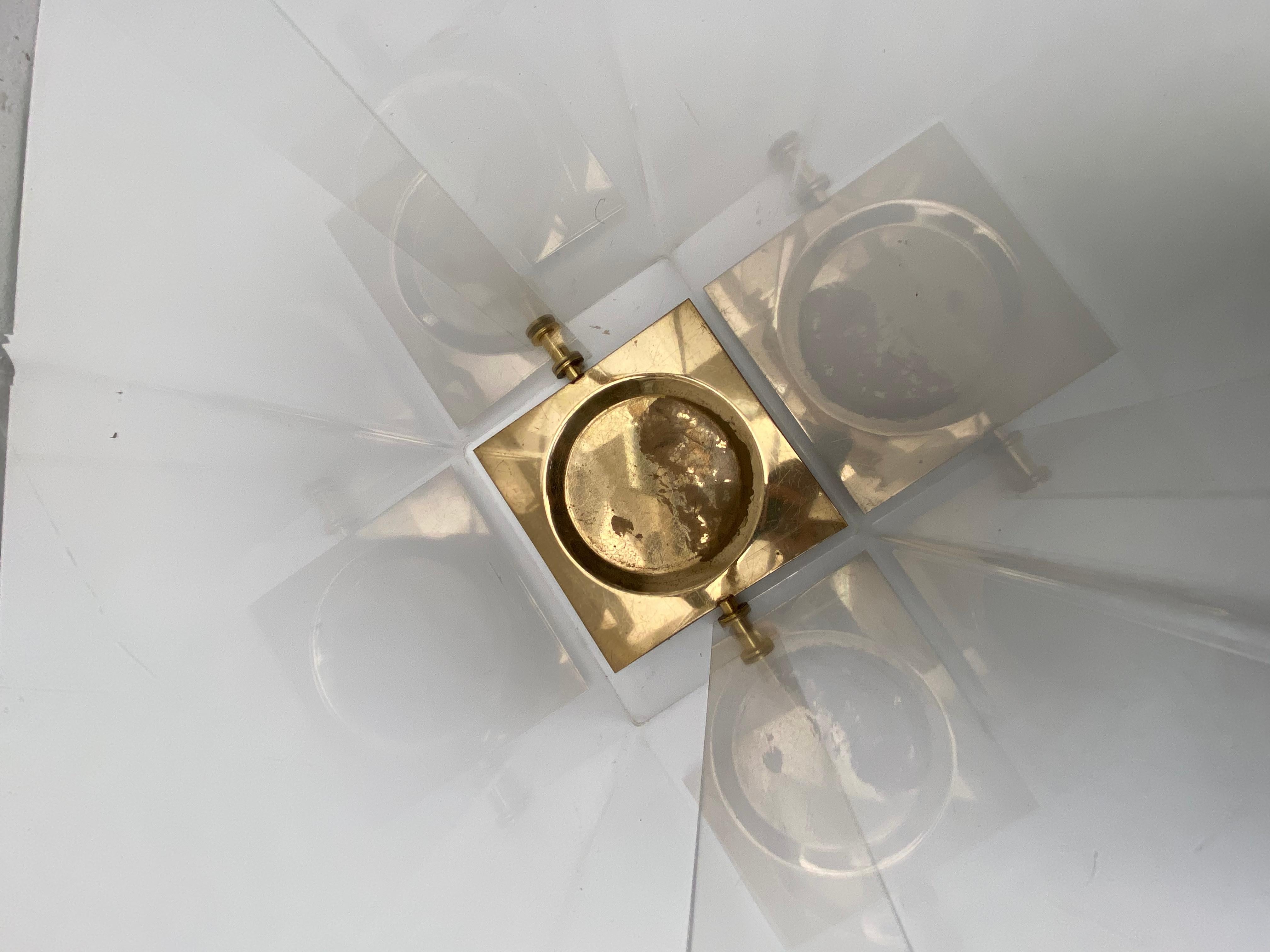Unique Collection of David Lange Lucite and Brass Designs, France, 1970s 3