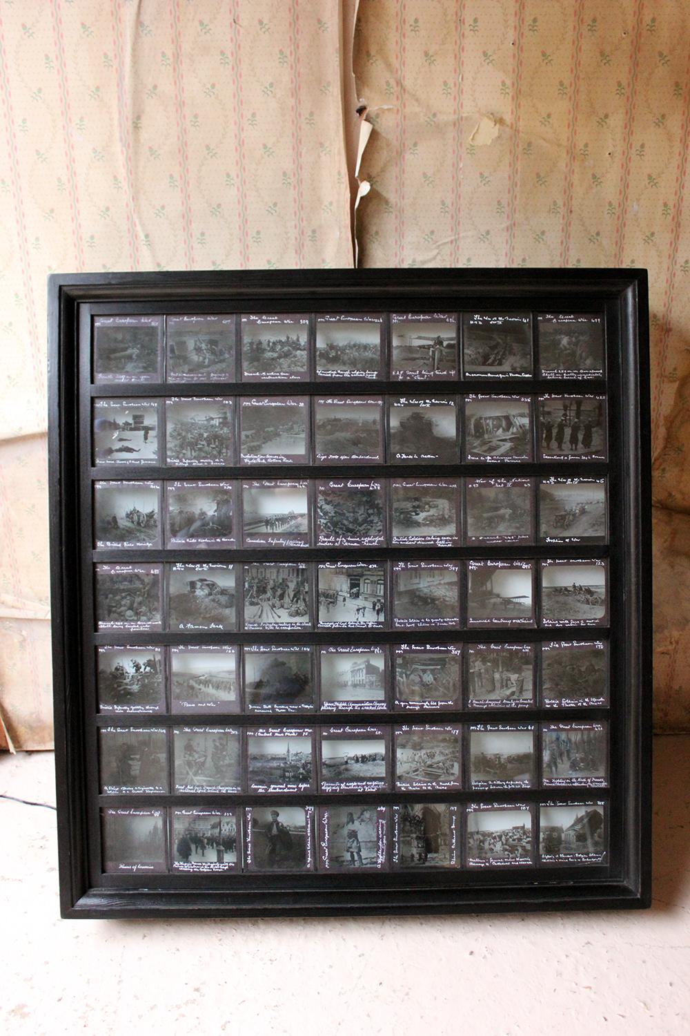 Unique Collection of Forty-Nine Light-Box Framed Lantern Slides of WWI Interest For Sale 6