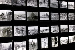 Unique Collection of Forty-Nine Light-Box Framed Lantern Slides of WWI Interest
