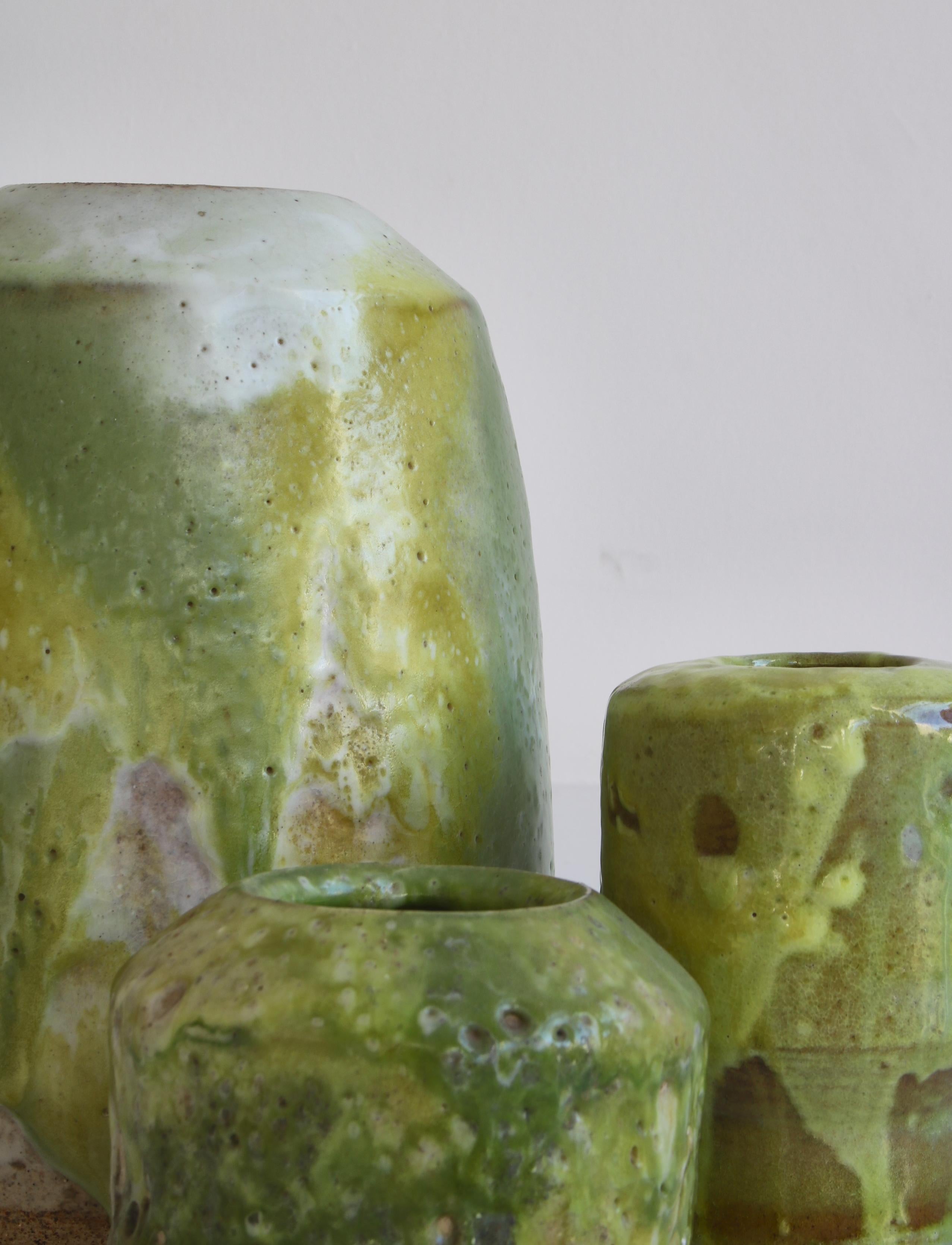 Danish Unique Collection of Stoneware Vases by Ole Bjørn Krüger, Own Studio, 1960s For Sale