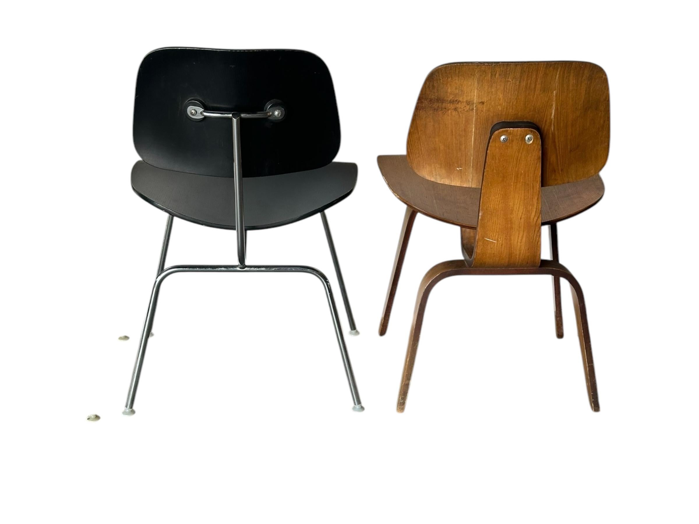 Set di sedie da pranzo in legno modellato Eames da collezione unico di Herman Miller in vendita 10