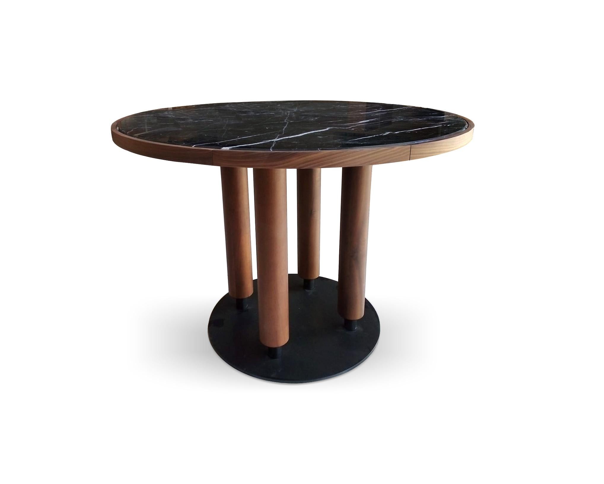 Unique collin dining table by Collector
Dimensions: D 160 x H 77 cm
Materials: Glass, oak, metal
Other materials available. 

The Collector brand aims to be part of the daily life by fusing furniture to our home routine and lifestyle, that’s