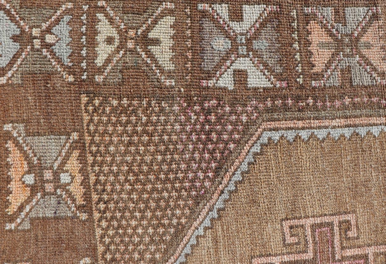 Unique & Colorful Turkish Kars Runner with Tribal Designs and Geometric Motifs For Sale 2