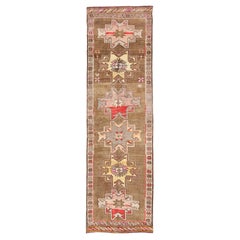 Unique & Colorful Turkish Kars  Runner with Tribal Designs and Geometric Motifs