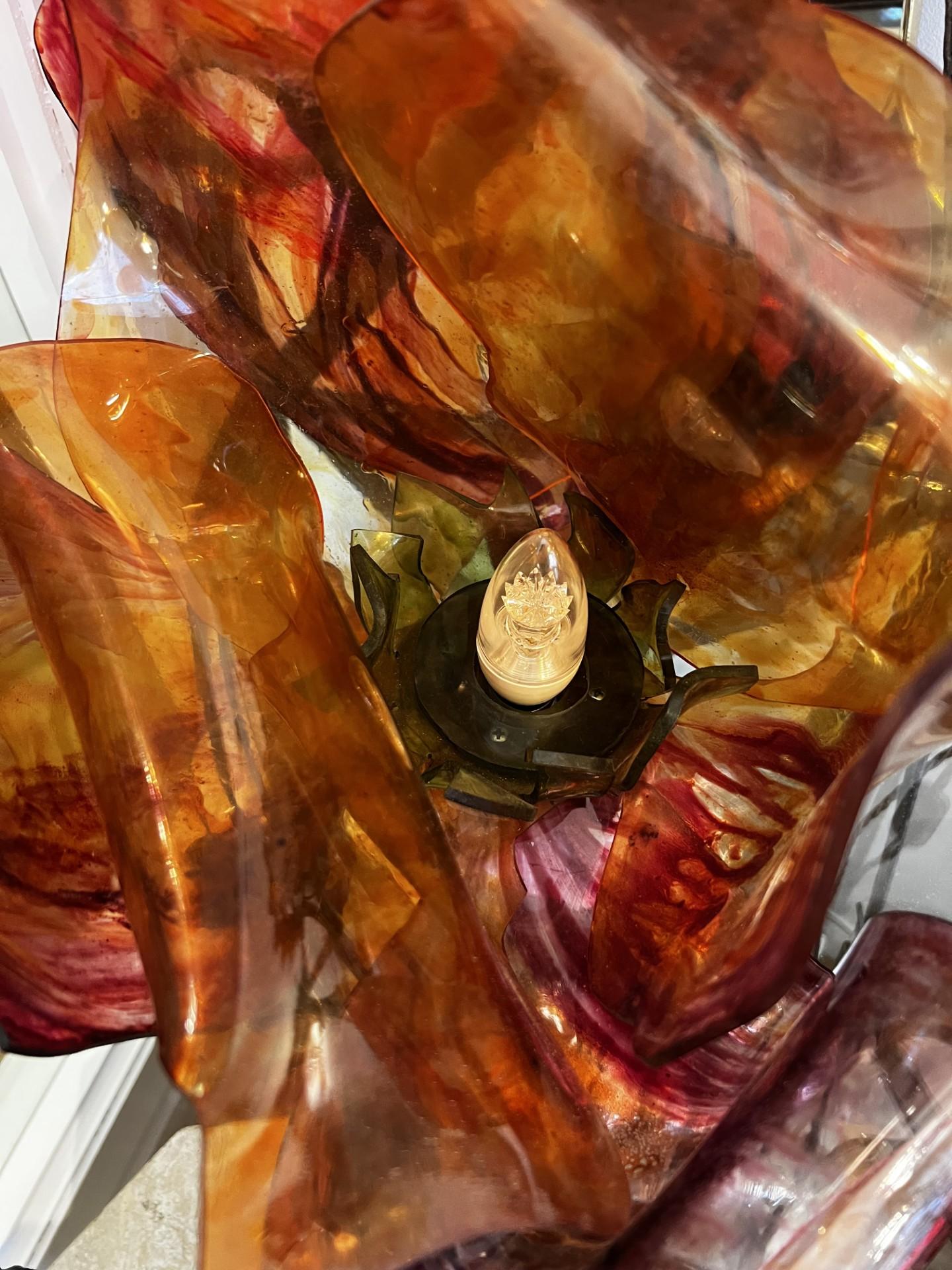 Mid-Century Modern Unique, coloured lucite table lamp Attributed To Gaetano Pesce For Sale