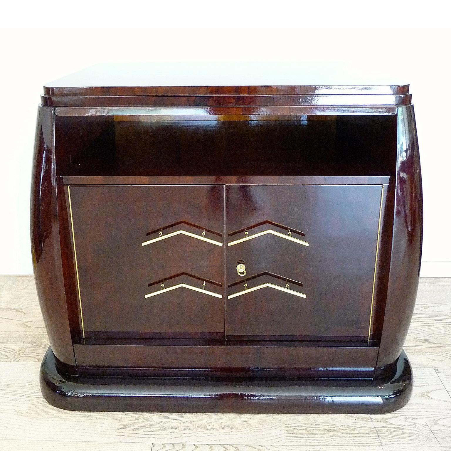 Lacquered Unique Commode Designed by Hubert Martin et Ploquin For Sale