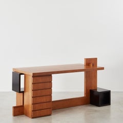 Unique Constructivist style desk by Daniele Baroni, Italy, c1960