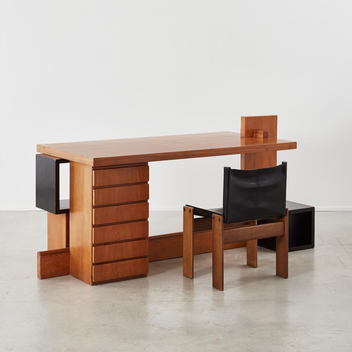 Italian Unique Constructivist style desk by Daniele Baroni, Italy, c1960
