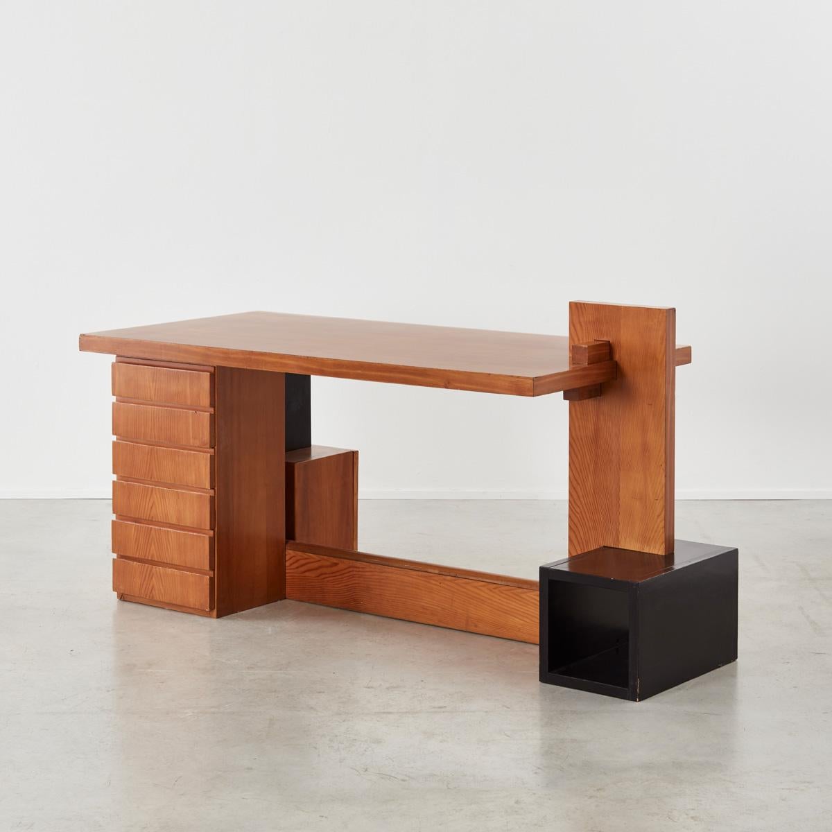 Unique Constructivist style desk by Daniele Baroni, Italy, c1960 In Good Condition In London, GB