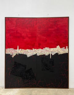 Unique Contemporary Abstract Screen Painting inspiration from the Gutai art