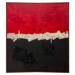 Einzigartige abstrakte Siebdrucke, inspiriert von der Gutai-Kunst